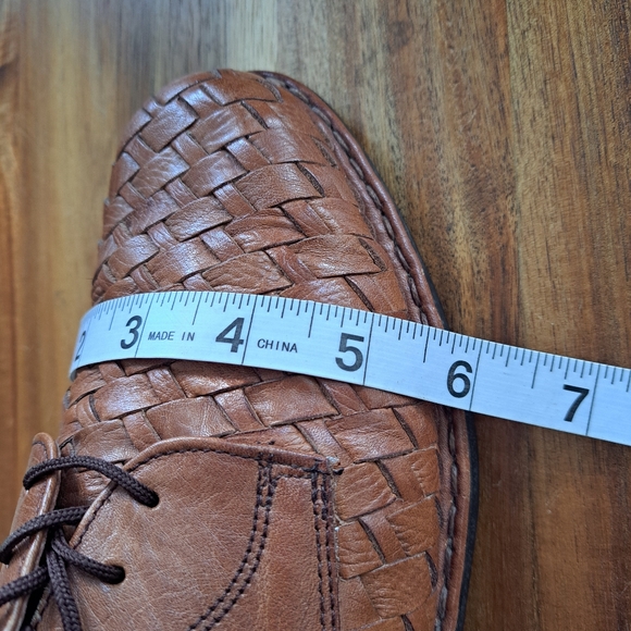 Fluchos tan leather mens shoes dress shoes lace up Made in Spain Size 40 - Picture 13 of 15